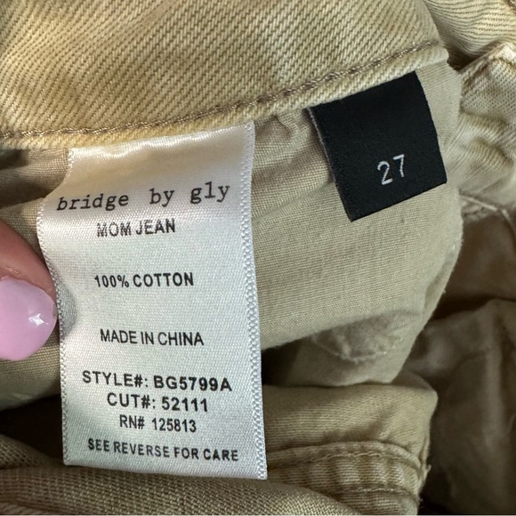 Bridge by Gly mom jeans red clay tan distressed raw hem - Picture 10 of 10